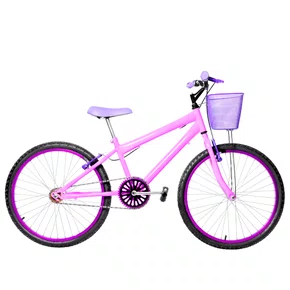 Bicicleta 24 Feminina Rosa Aro Alumínio Violeta