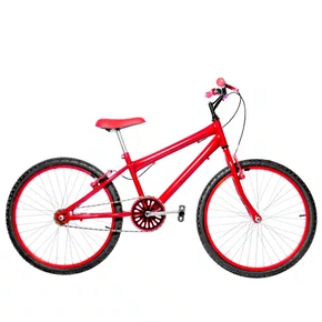 Bicicleta 24 Masculina Vermelha Aro Alumínio Vermelho