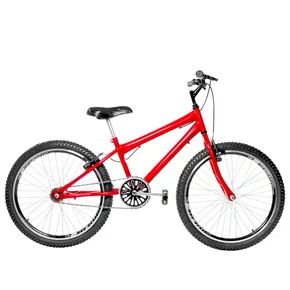 Bicicleta 24 Masculina Vermelha Aro Aero Preto