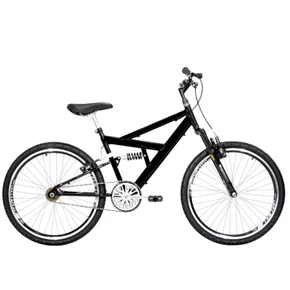 Bicicleta 24 Preta Full Suspensão Aro Aero Preto