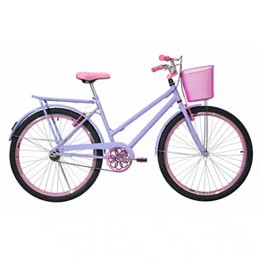 Bicicleta 26 Feminina Lilás Poti Aro Aero Rosa