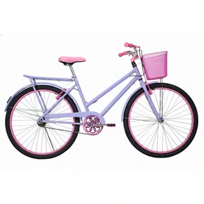 Bicicleta 26 Feminina Lilás Poti Aro Alumínio Rosa