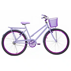 Bicicleta 26 Feminina Lilás Poti Aro Alumínio Violeta