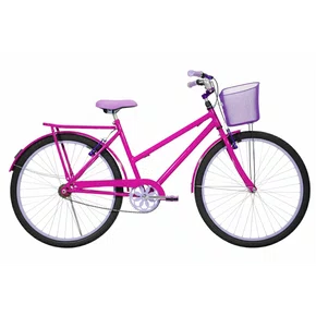 Bicicleta 26 Feminina Pink Poti Aro Alumínio Lilas