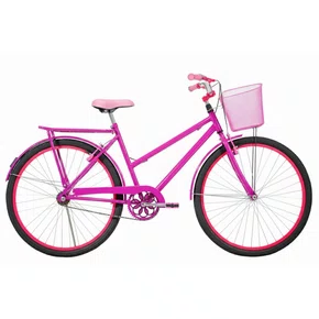 Bicicleta 26 Feminina Pink Poti Aro Alumínio Pink