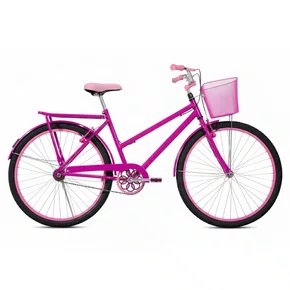 Bicicleta 26 Feminina Pink Poti Aro Alumínio Rosa