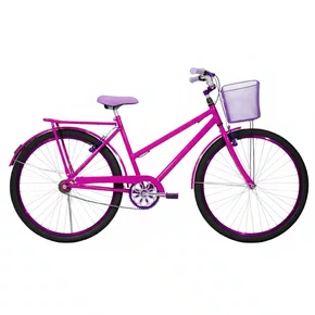 Bicicleta 26 Feminina Pink Poti Aro Alumínio Violeta
