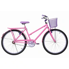 Bicicleta 26 Feminina Rosa Poti Aro Alumínio Lilas
