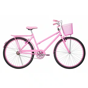 Bicicleta 26 Feminina Rosa Poti Aro Alumínio Rosa