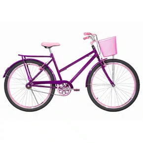 Bicicleta 26 Feminina Violeta Poti Aro Aero Rosa