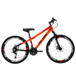 Bicicleta 26 Freeride Laranja Neon Aro VPR MAX DH  | 21 Marchas Shimano-Freio a Disco