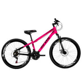 Bicicleta 26 Freeride Rosa Neon Aro VPR MAX DH  | 21 Marchas Shimano-Freio a Disco