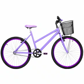 Bicicleta 26 Lilas Urbana Aro Alumínio violeta