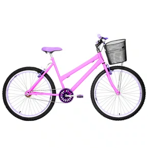 Bicicleta 26 Feminina Rosa Urbana Aro Aero Lilás