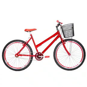 Bicicleta 26 Feminina Vermelha Urbana Aro Aero Vermelha