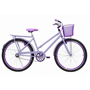 Bicicleta 26 Feminina Lilás Poti Aro Aero Violeta