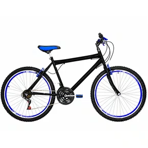 Bicicleta 26 Preta Urbana Aro Aero Azul 18 Marchas