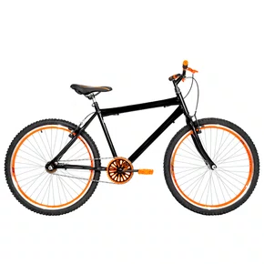 Bicicleta 26 Preta Urbana Aro Aero Laranja