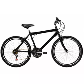 Bicicleta 26 Preta Urbana Aro Aero Preto 18 Marchas