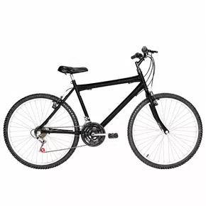 Bicicleta 26 Preta Urbana Aro Alumínio 18 Marchas