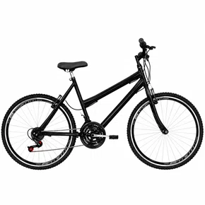Bicicleta 26 Preta Urbana Rebaixada Aro Aero Preto 18 Marchas