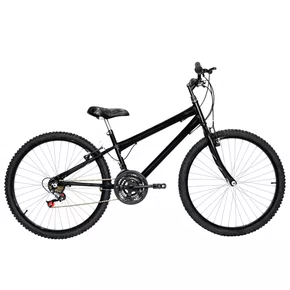Bicicleta 26 Preta Urbana Rebaixada Aro Aluminio Preto 18 Marchas