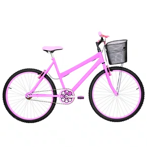 Bicicleta 26 Rosa Urbana Aro Alumínio Rosa