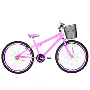 Bicicleta 26 Rosa Urbana Rebaixada Aro Aero Violeta