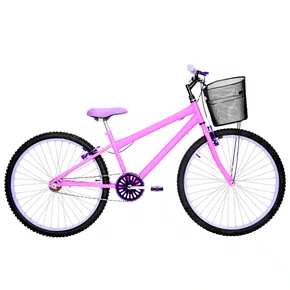 Bicicleta 26 Rosa Urbana Rebaixada Aro Aluminio Lilas