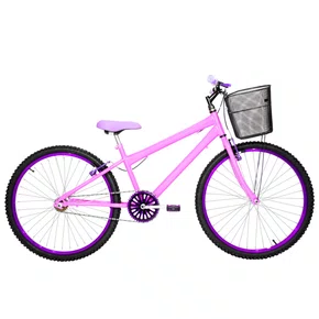 Bicicleta 26 Rosa Urbana Rebaixada Aro Aluminio Violeta