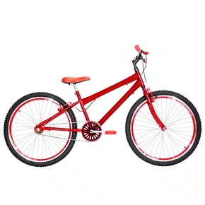 Bicicleta 26 Vermelha Urbana Rebaixada Aro Aero Vermelho