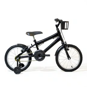 Bicicleta 16 Masculina Preta Infantil Aro Alumínio