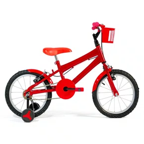 Bicicleta 16 Feminina Vermelha Infantil Aro Alumínio