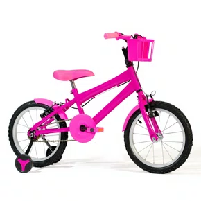 Bicicleta 16 Feminina Pink Infantil Aro Alumínio