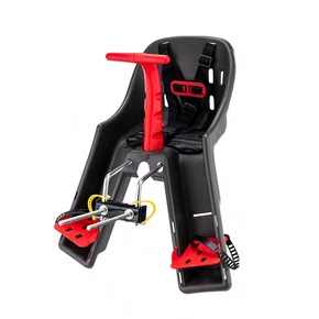 Cadeirinha Dianteira Infantil Bicicleta Kalf Até 15Kg Grafite Vermelha