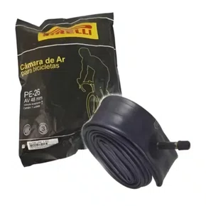 Câmara de Ar Pirelli Aro 26 - Pneus 1.95 a 2.125 - Bico Grosso (Schrader)