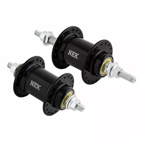 Par Cubo Bike Alumínio 72 Furos Rolamento Diant/Tras Rosca Preto