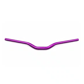 Guidão Voador 31.8x680mm Rise 60mm Aço Bike Grau Roxo Fosco