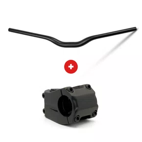 Kit Guidão Voador Grosso 31.8x680mm + Suporte Mesa Curta 7° 50mm