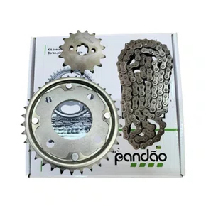 Kit Relação Transmissão Pandão Honda Biz 100 (1998-2005) - Aço 1045