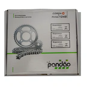 Kit Relação Transmissão Pandão Yamaha YBR 125 (03-08) / Factor 125 (09-15) - Aço 1045