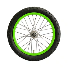 Kit Roda Dianteira A16 Colorida Verde Neon Pneu+Câmara