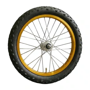 Kit Roda Dianteira Aro 16 Colorida Amarelo Pneu+Câmara