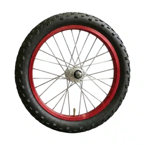 Kit Roda Traseira A16 Colorida Vermelha Pneu+Câmara