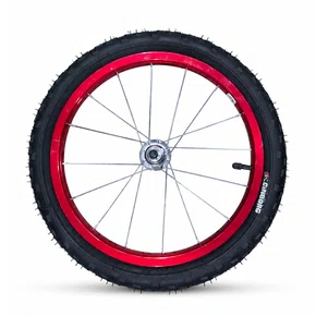 Kit Roda Traseira A16 Colorida Vermelha Pneu+Câmara