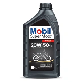 Óleo Mobil 20W50 4T Super Moto Original - Lubrificante Mineral para Motos 4 Tempos