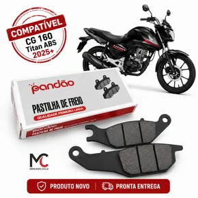 Pastilha Freio Traseira Pandão CG 160 Titan ABS 2025 +