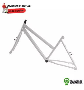Quadro + Garfo 26"  Feminino Urbano Branco