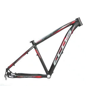 Quadro MTB 29" Tamanho 15 Alumínio Preto Fosco com Grafismo Vermelho