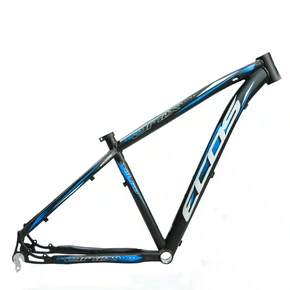 Quadro MTB 29" Tamanho 19 Alumínio Preto Fosco com Grafismo Azul